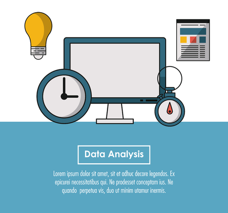 Data analysis infographic concept with elements vector illustration graphic designのイラスト素材