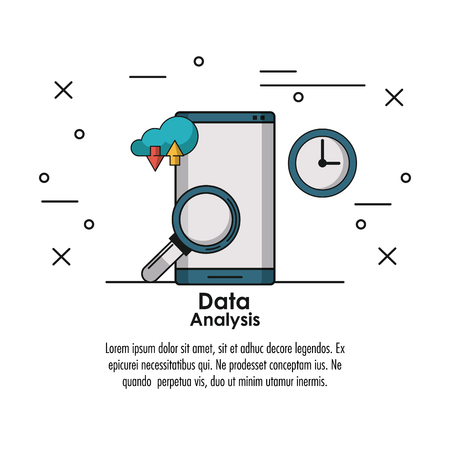 Data analysis infographic concept with elements vector illustration graphic designのイラスト素材