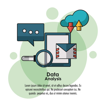 Data analysis infographic concept with elements vector illustration graphic designのイラスト素材