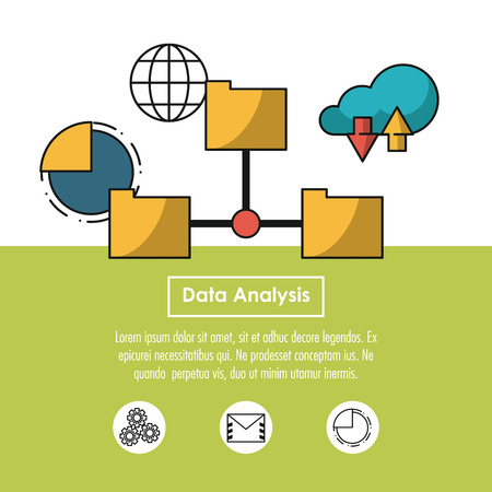 Data analysis infographic concept with elements vector illustration graphic design.のイラスト素材