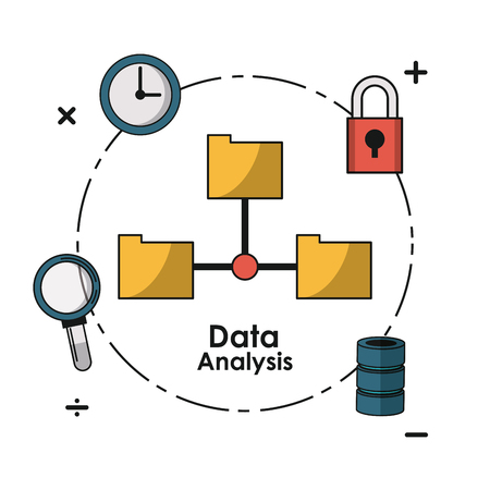 Data analysis elements concept vector illustration graphic designのイラスト素材
