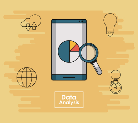 Data analysis elements concept graphic designのイラスト素材