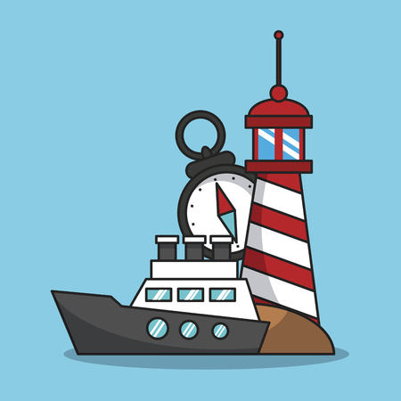 Vacations and travel elements cartoons vector illustration graphic designのイラスト素材