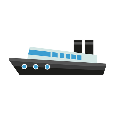 Cruiser ship cartoon vector illustration graphic design.のイラスト素材