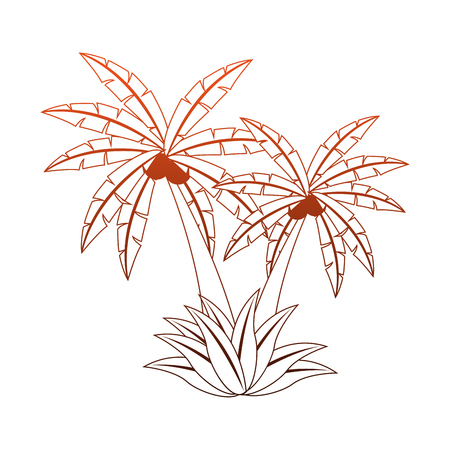 Palms tree isolated vector illustration graphic designのイラスト素材