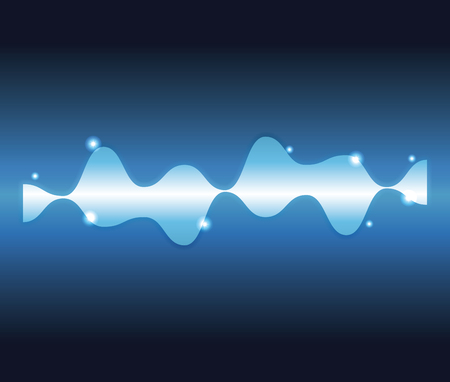 Digital music waves on blue background vector illustration graphic designのイラスト素材