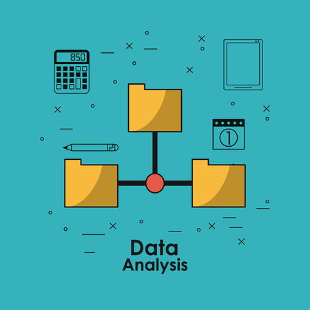 Data analysis concept with elements vector illustration graphic designのイラスト素材