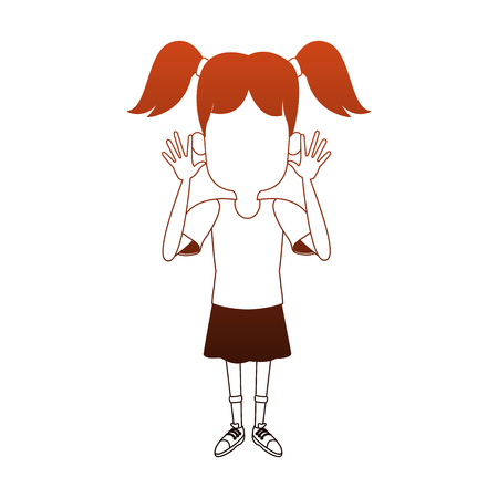 Girl sticking out his tongue vector illustration graphic designのイラスト素材