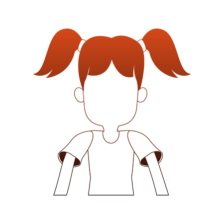 Beautiful girl cartoon vector illustration graphic designのイラスト素材