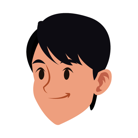 Young man face vector illustration graphic designのイラスト素材
