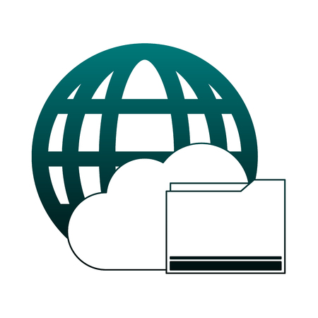 Global cloud computing vector illustration graphic designのイラスト素材