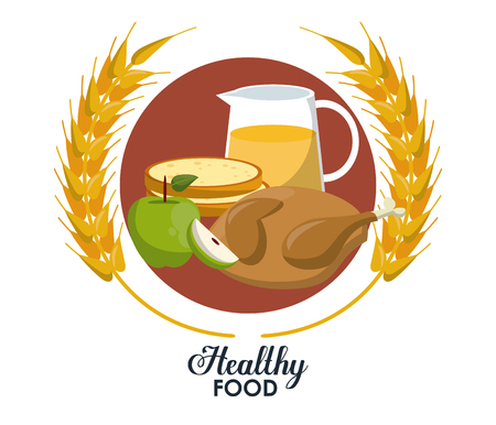 Healthy and fresh food to eat vector illustration graphic designのイラスト素材