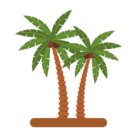 Beach palm trees vector illustration graphic designのイラスト素材