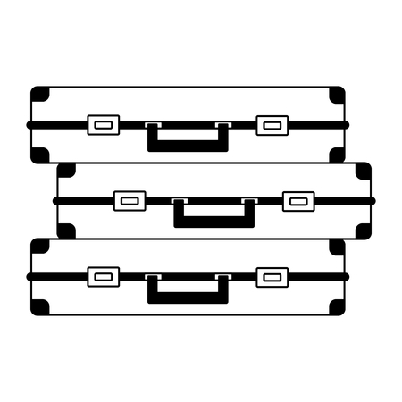 Vintage travel suitcases vector illustration graphic designのイラスト素材