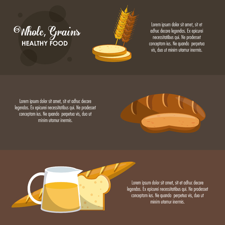 Healthy and delicious food banner with information vector illustration graphic designのイラスト素材