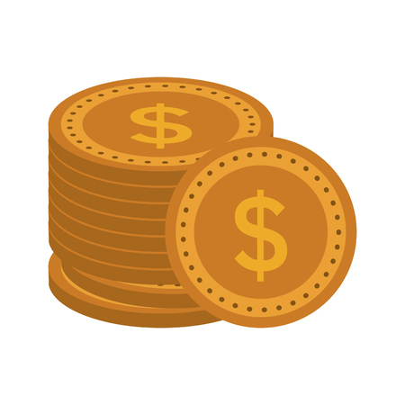 Money coins isolated vector illustration graphic designのイラスト素材