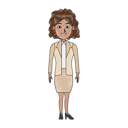 Executive business woman cartoon vector illustration graphic designのイラスト素材
