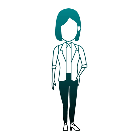 Executive business woman cartoon vector illustration graphic designのイラスト素材