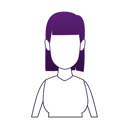 Young woman cartoon vector illustration graphic designのイラスト素材