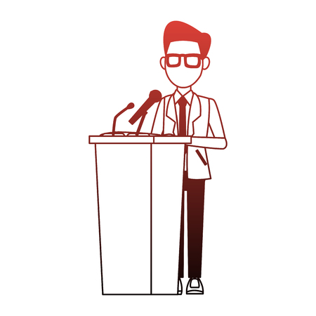 Politician speaking cartoon vector illustration graphic designのイラスト素材