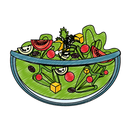 Healthy vegetables salad vector illustration graphic designのイラスト素材