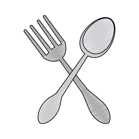Fork and spoon symbol vector illustration graphic designのイラスト素材