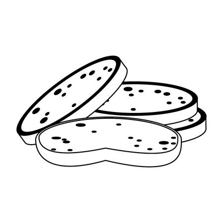 Delicious bread slices vector illustration graphic designのイラスト素材