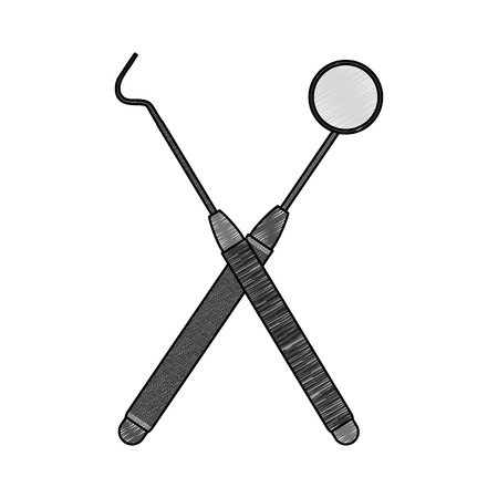Dental tools isolated vector illustration graphic designのイラスト素材