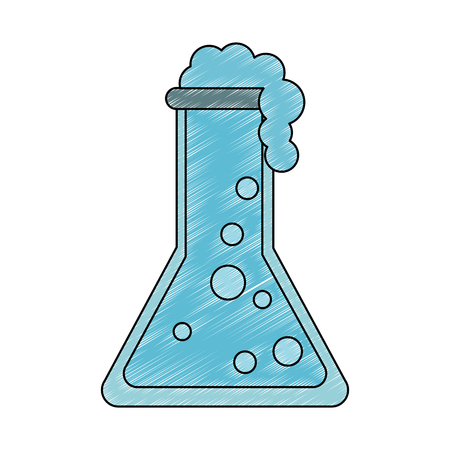 Flask chemistry lab vector illustration graphic designのイラスト素材