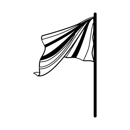 White flag isolated vector illustration graphic designのイラスト素材