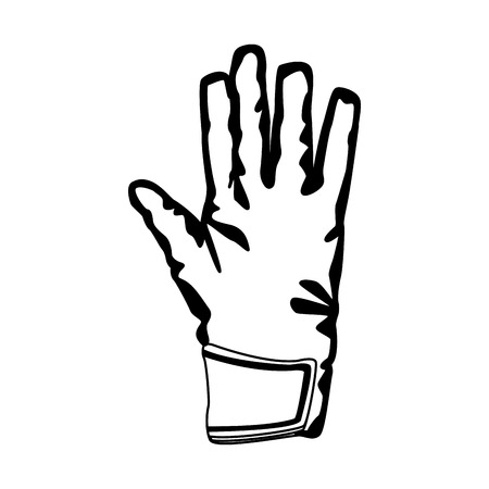 Goalkeeper glove isolated vector illustration graphic designのイラスト素材