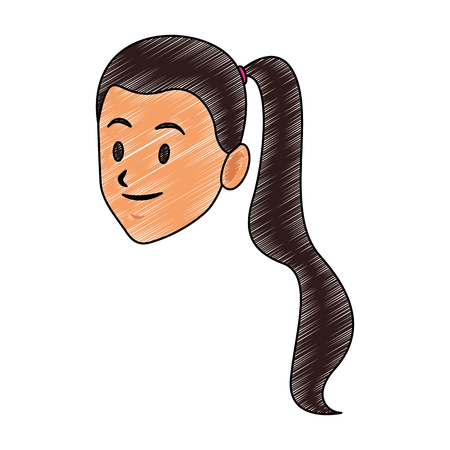 Young woman face vector illustration graphic designのイラスト素材