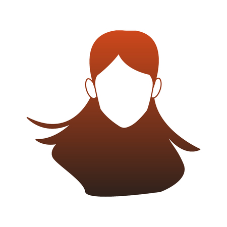 Young woman faceless vector illustration graphic designのイラスト素材
