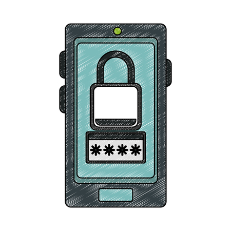 Smartphone security symbol vector illustration graphic designのイラスト素材
