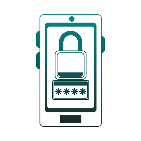 Smartphone security symbol vector illustration graphic designのイラスト素材