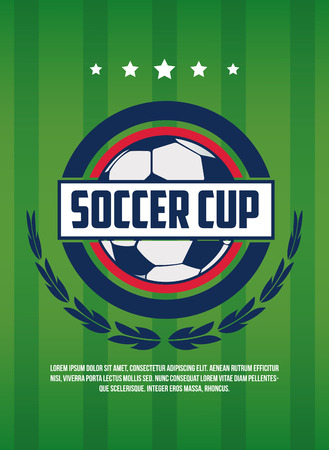 Soccer cup vintage banner with information vector illustration graphic designのイラスト素材
