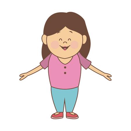 Youn mom cartoon vector illustration graphic designのイラスト素材