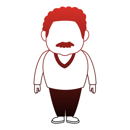 Cute father cartoon vector illustration graphic designのイラスト素材