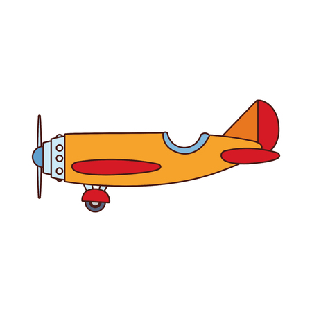 Vintage airplane cartoon vector illustration graphic designのイラスト素材