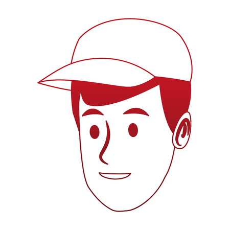 Young man with hat vector illustration graphic designのイラスト素材