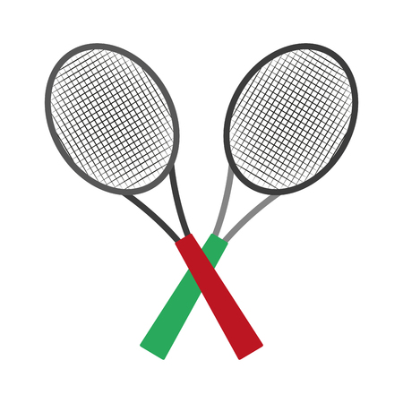 Tennis racket crossed vector illustration graphic designのイラスト素材
