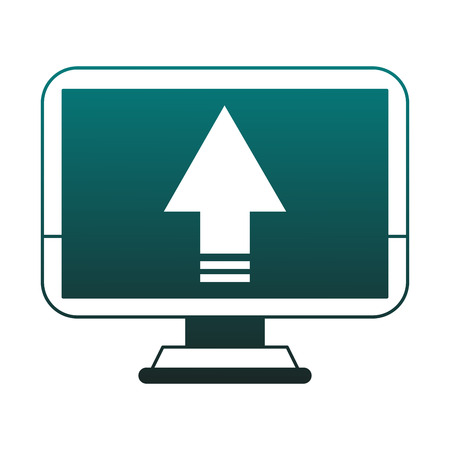 Computer uploading screen vector illustration graphic designのイラスト素材