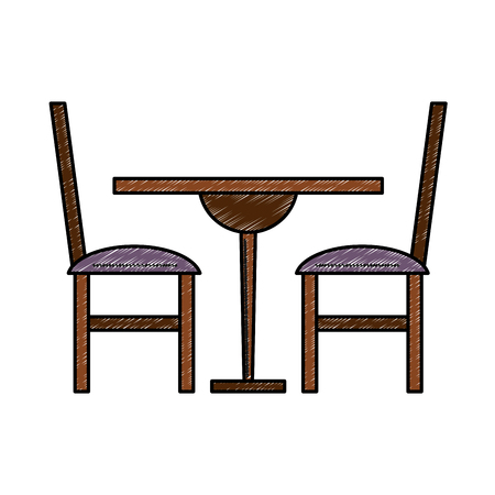 Table and chairs vector illustration graphic designのイラスト素材