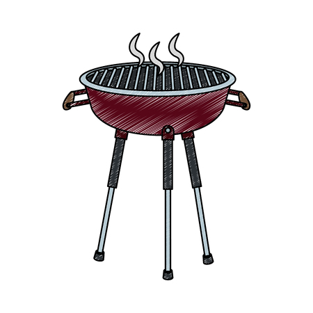 Delicious meat on grillのイラスト素材