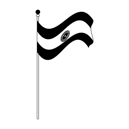 India flag pole vector illustration graphic designのイラスト素材
