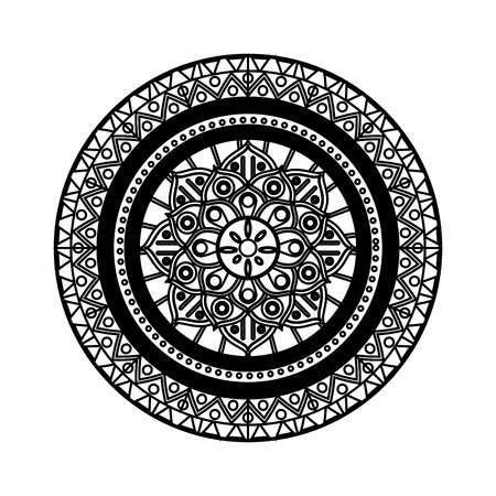 Mandala indian emblem vector illustration graphic designのイラスト素材