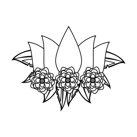 Beautiful flowers isolated vector illustration graphic designのイラスト素材