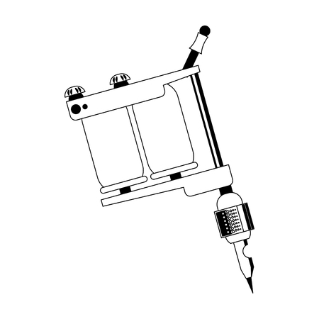 Tattoo machine isolated vector illustration graphic designのイラスト素材