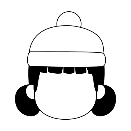 Beautiful girl faceless vector illustration graphic designのイラスト素材