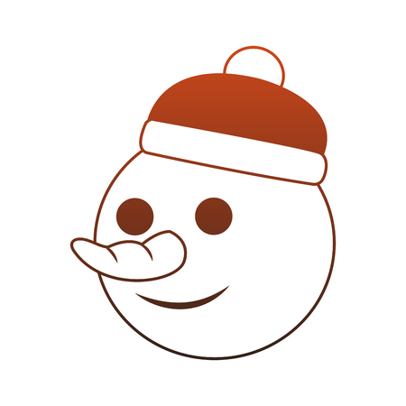 Snowman cartoon isolated vector illustration graphic designのイラスト素材
